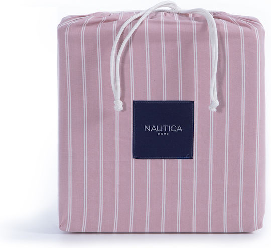 Nef-Nef Homeware Nautica Coast Σετ Σεντόνια Υπέρδιπλα 240x270εκ. Ροζ (4τμχ)