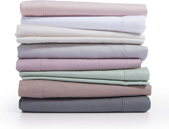 Nef-Nef Homeware Sheet King Size with Elastic 180x200+35cm. Elements 24 White