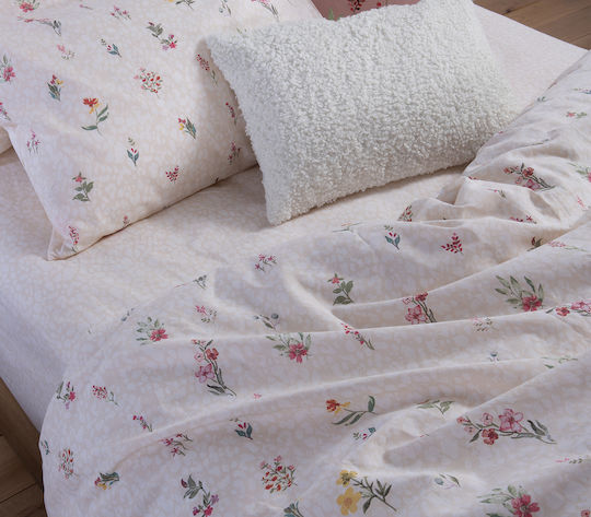Nef-Nef Homeware Bettwäsche-Set Überdoppel 240x270cm. Plant Rosa 4Stück