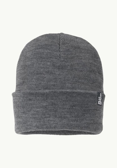 Beanie Unisex Σκούφος με Rib Πλέξη σε Γκρι χρώμα