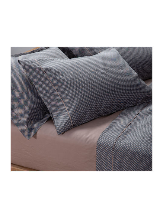 Nef-Nef Homeware Krampus Σετ Σεντόνια King Size 270x280εκ. Μπλε (4τμχ)