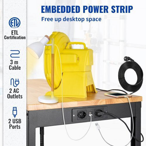 Vevor Πάγκος Εργασίας Αντοχής 720kg 51x51x155cm SMKDJGZTDLZOCF61OV2