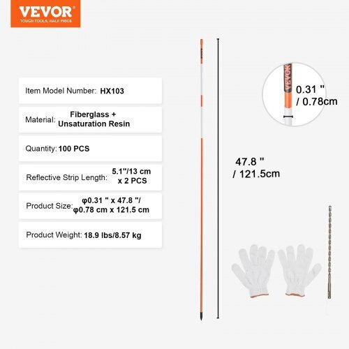 Vevor Reflective Tape in Orange Colour with Width 13cm