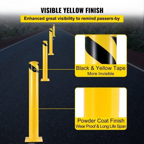 Vevor Traffic Columns Yellow W91xH91cm