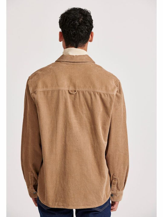 Funky Buddha Overshirt Corduroy Shirt Brown