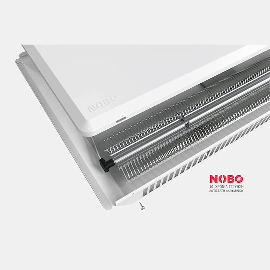 Nobo Konvektorheizung Wand 1500W mit elektronischem Thermostat und WiFi 102.5x40cm Weiß