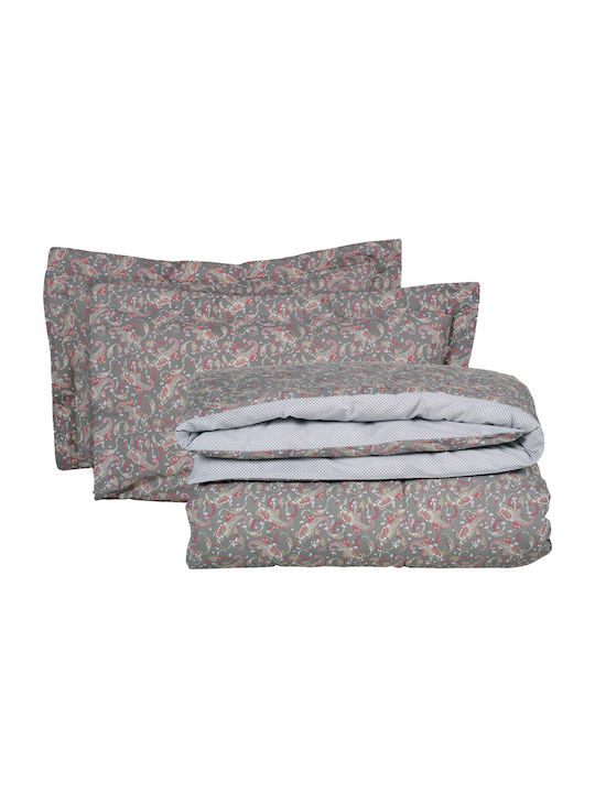 Das Home Set Cearșafuri cu Elastic 170x200+35cm. 5423 Coral-khaki 4buc