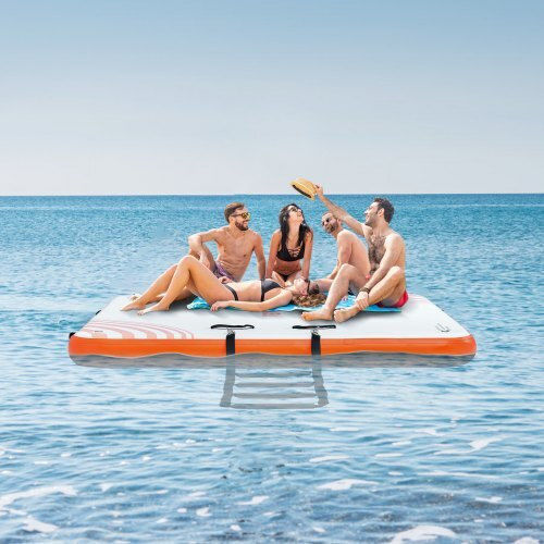 Vevor Inflatable Sea Mattress For 2 People White 182.88x152.4cm