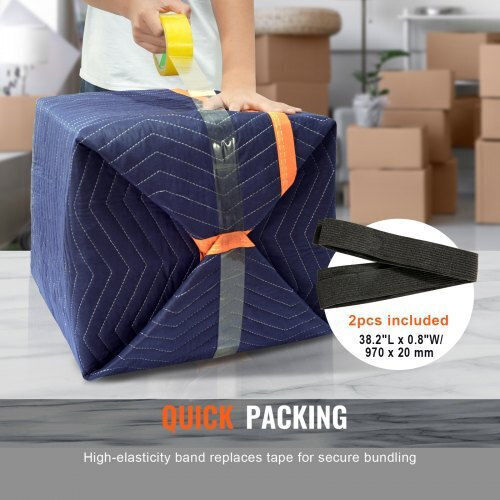 Moving Blankets Vevor 80" X 72" 35 Lbs Dz 12pcs Blue Orange Dcbyt80x72inudl28v0