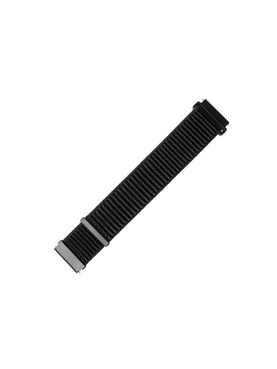 Nylonarmband Fest 20 mm Breit Smartwatch Fixnst-20mm-bk Schwarz