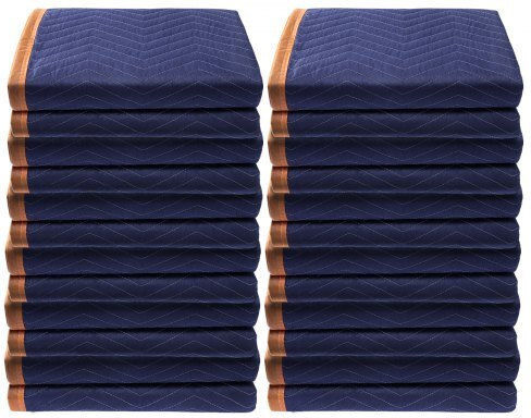Moving Blankets Vevor 80" X 72" 35 Lbs Dz 12pcs Blue Orange Dcbyt80x72inudl28v0