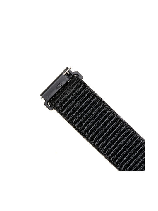 Nylonarmband Fest 20 mm Breit Smartwatch Fixnst-20mm-bk Schwarz