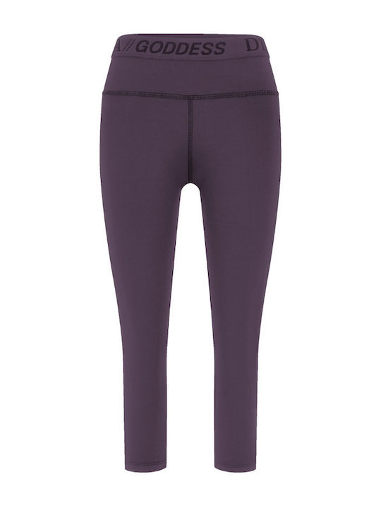 Women's Cropped Yoga Legging Aubergine
