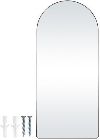 Vevor Gewölbter Boden- oder Standspiegel mit Schwarzem Aluminium Rahmen 180,3x81,3cm