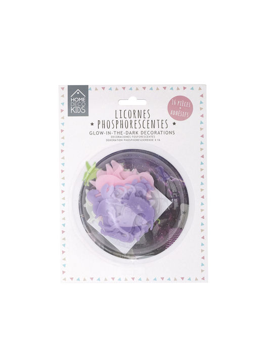 The Home Deco Factory Детска стикерна за стена Стена Фосфоресциращи Детски Unicorn 16бр