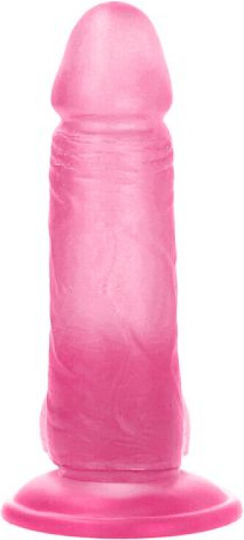 Toyz4lovers Glass Dildo with Scrotum Pink 17cm