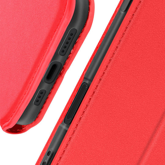 Avizar Case Iphone 16 Plus Clapet Card Holder Video Holder Red