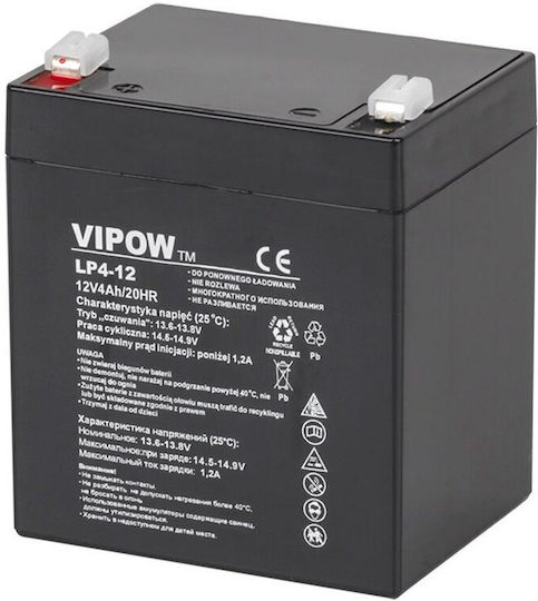 Baterie cu Gel Plumb 12V 4 Ah Fără Întreținere 90x70x102 Mm