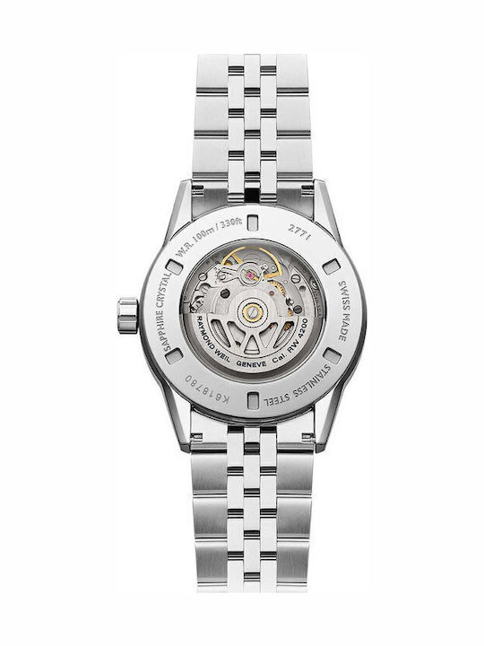 Raymond Weil Freelancer Мъжки Часовник Автоматичен с Сребърен Метална Гривна