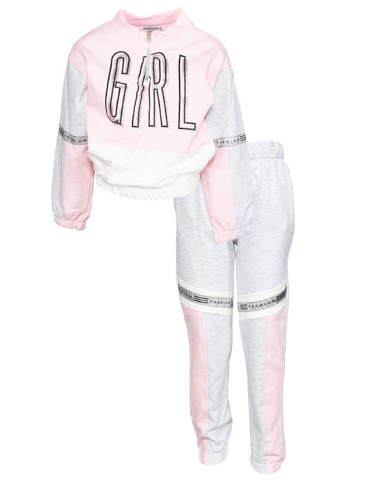 Evita Kids Sweatpants Set Pink 2pcs