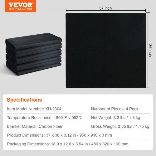 Комплект от 4 броя здрави заваръчни одеяла Vevor 37" X 36" устойчивост до 1800°F