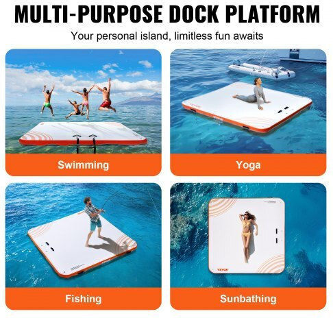 Vevor Vevor Inflatable Pool Mattress for 2 People White 304.8x304.8cm