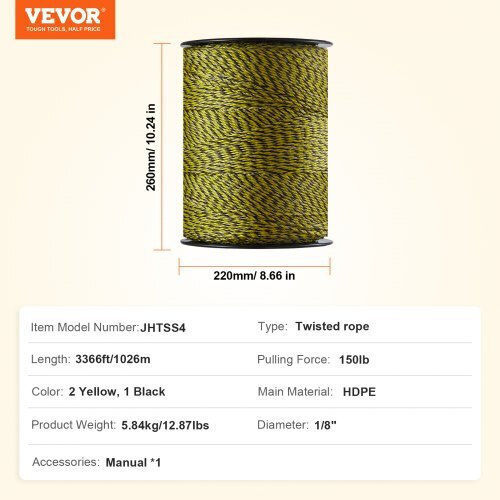 Vevor Fence Wire Electric Fence WLDXJSKJSK333Z33CY3
