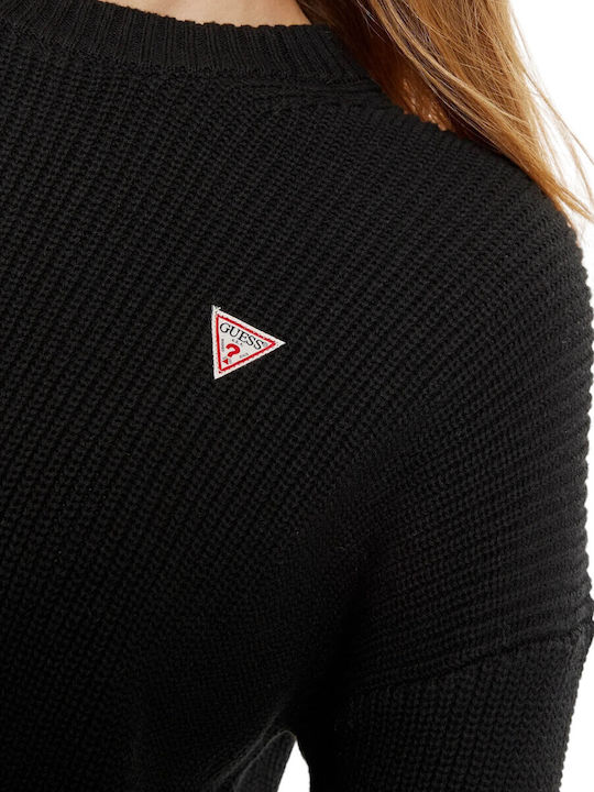 Women's Long Sleeve Cotton Sweater Black