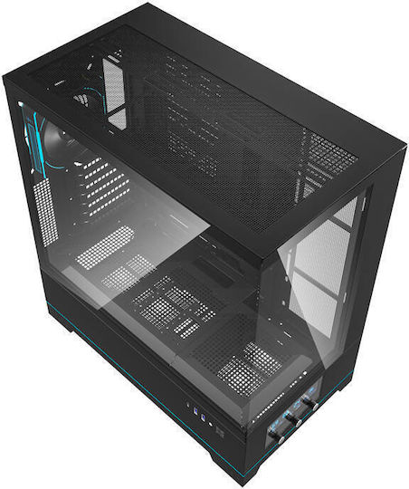 Darkflash DY451 PRO Gaming Midi-Turm Computergehäuse mit RGB-Beleuchtung Schwarz