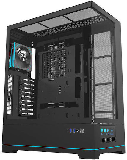 Darkflash DY451L PRO Gaming Midi Tower Computer Case with RGB Lighting Black