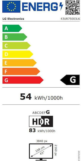 LG Smart Television 43" 4K UHD LED UR75 HDR (2023)