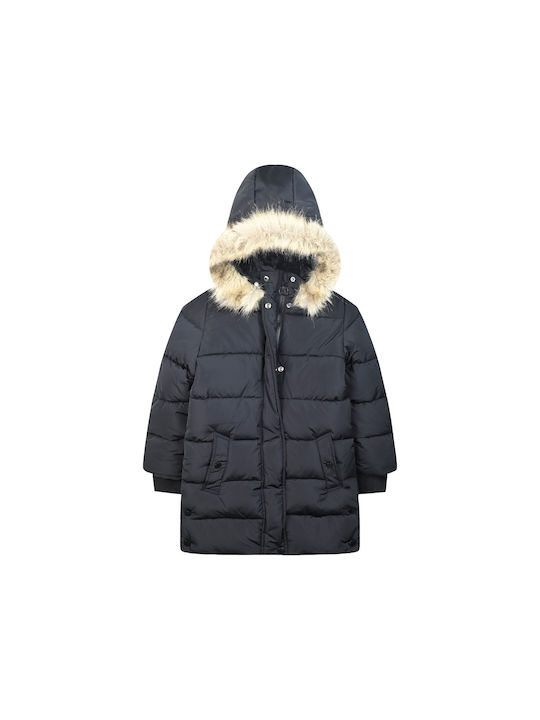 Energiers Kids Quilted Jacket with Lining & Hood Black