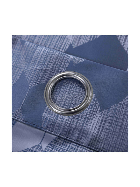 My Home Luxury Vorhang mit Grommets Blau 280x260cm