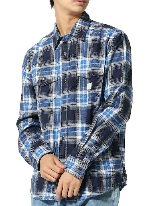 Guess Flannel Shirt Blue