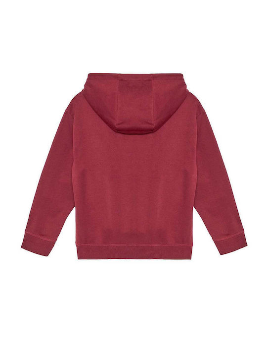 Guess Kids Sweatshirt with Hood and Pockets Vino