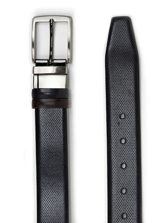 Men's Belt Leather Double Sided Brown