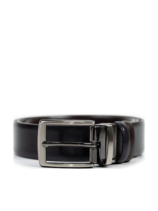 Men's Belt Leather Double Sided Brown