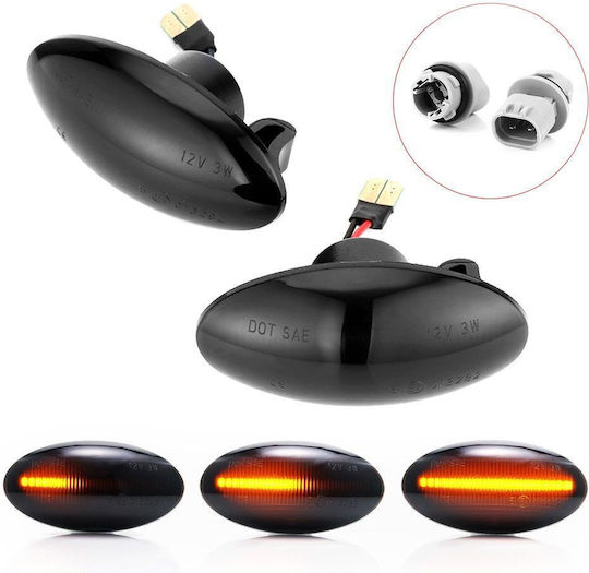 Auto 233385 LED Blitz Grand Vitara Swift SX4 Jimny Nissan Juke Leaf Micra Qashqai Note X-trail Qube Opel Agila Dynamisches Rauch-Set 2 Stück