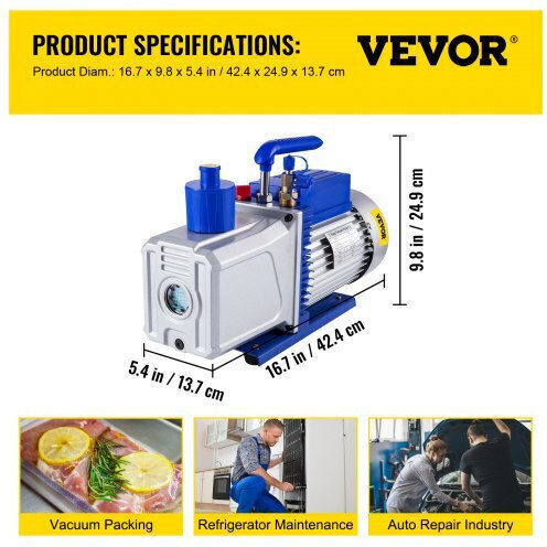 Vevor Αντλία Κενού VP280ZKB000000001V2