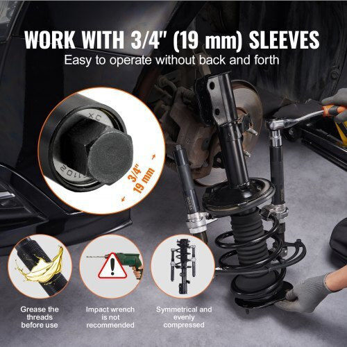 Vevor Spring Compressor Set 2 Pcs 1200 Kg Safety Base Carrying Case Ljsjzdhczqsdqm65rv0