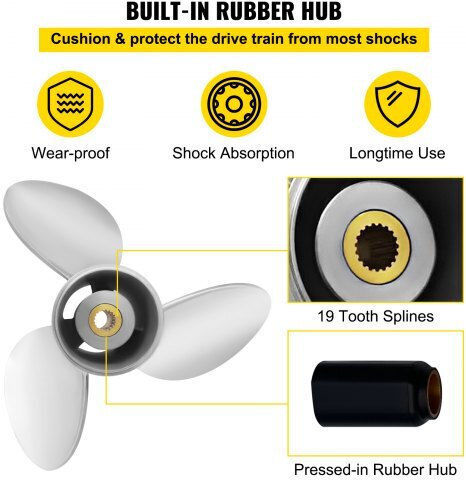 Vevor Boat Propeller 14.5"x21" Volvo Penta Sx 3 Blades 19 Teeth Right-Hand Clxjy31412x211drfv0
