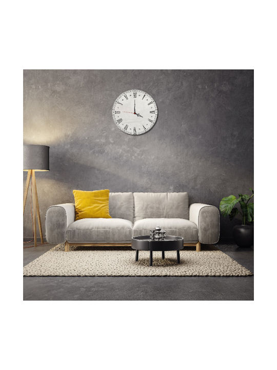White Wall Clock Living Room Bedroom Decoration Retro Style 30cm