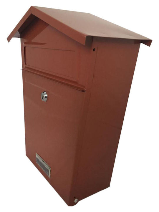 Strend Pro Cutie Poștală pentru Exterior Metalic în Culoarea Maro 38x10.5x38cm Strend Pro Cutie Poștală pentru Exterior Metalic în Culoarea Maro 38x10.5x38cm