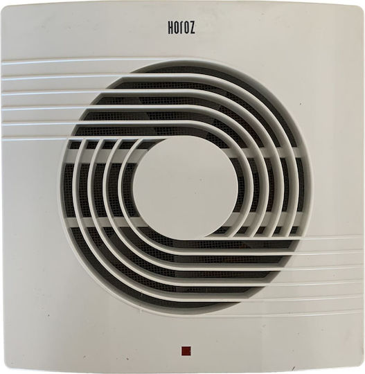 Horoz Electric Επιτοίχιος Εξαεριστήρας Μπάνιου 120mm Λευκός