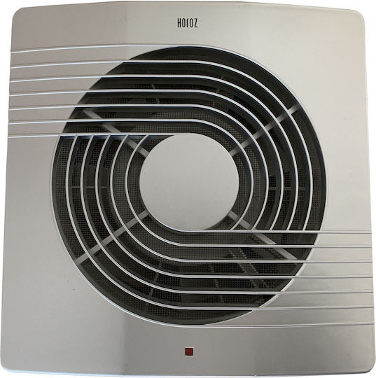 Horoz Electric Επιτοίχιος Εξαεριστήρας Μπάνιου 200mm Ασημί