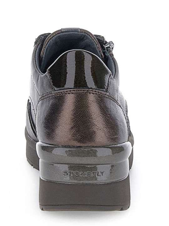 Laminated Γυναικεία Ανατομικά Sneakers Fern Brown
