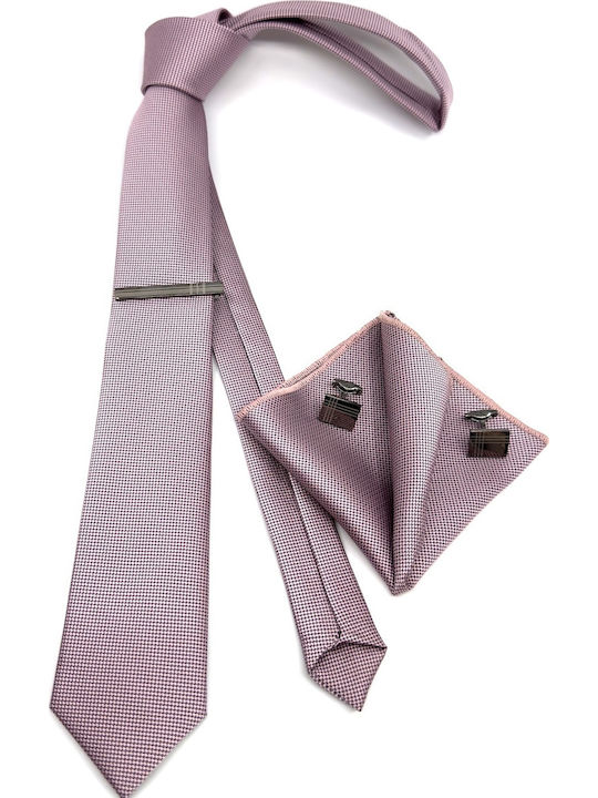 Legend Accessories Комплект Мъжки Кравати Монохромен в Лилав Цвят