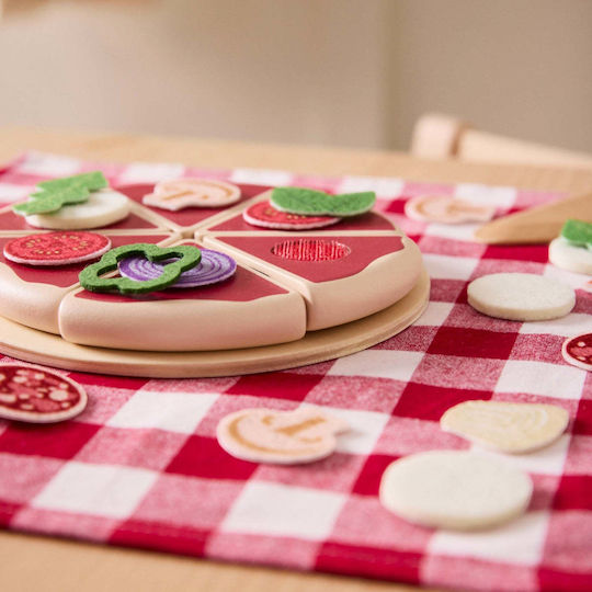 Kids Concept Wooden Pizza Set for Ages 3 and Up