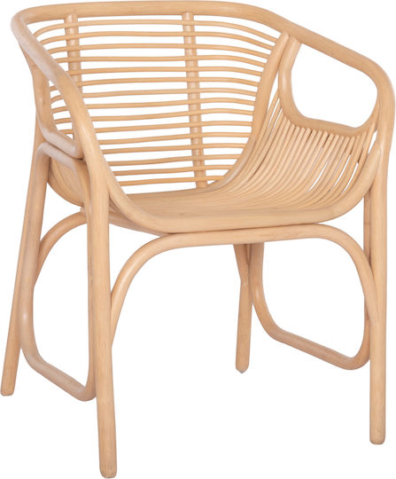Mel Stühle Speisesaal Natural Rattan 1Stück 62x57.5x79.5cm