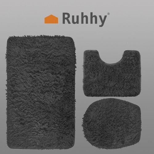 Bathroom Mat Set Gray Ruhhy 24353
